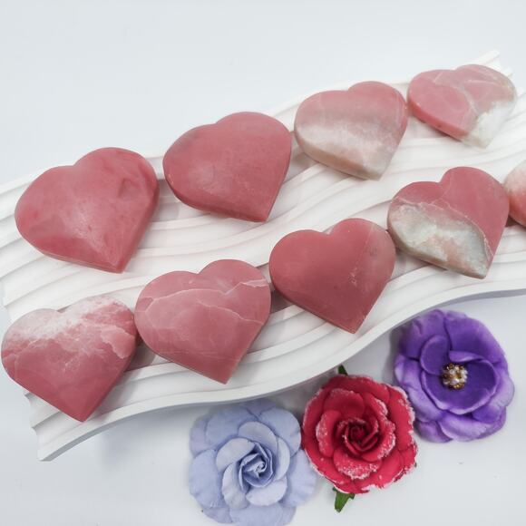 Pink Opal Heart Crystal Carving - Picture 6 of 8